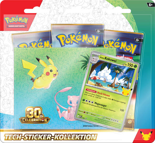 PKM 30 Jahre Tech-Sticker-Koll. Alola-Kokowei (EVT 16.9.2026)