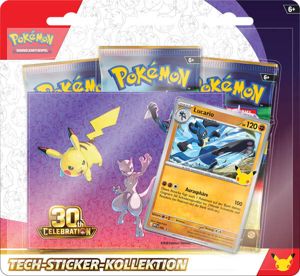 PKM 30 Jahre Tech-Sticker-Koll. Lucario (EVT 16.9.2026)