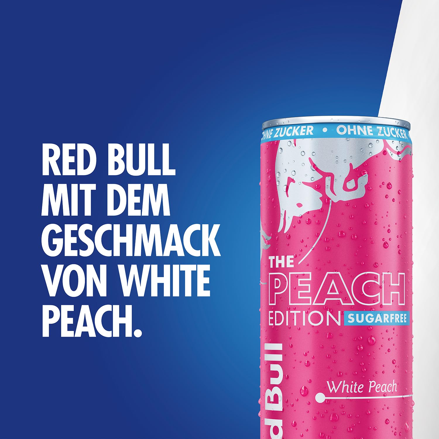 Red Bull Peach Edition Sugarfree White Peach 250 ml – Zuckerfreier Energy Drink mit Weißem Pfirsich-Geschmack