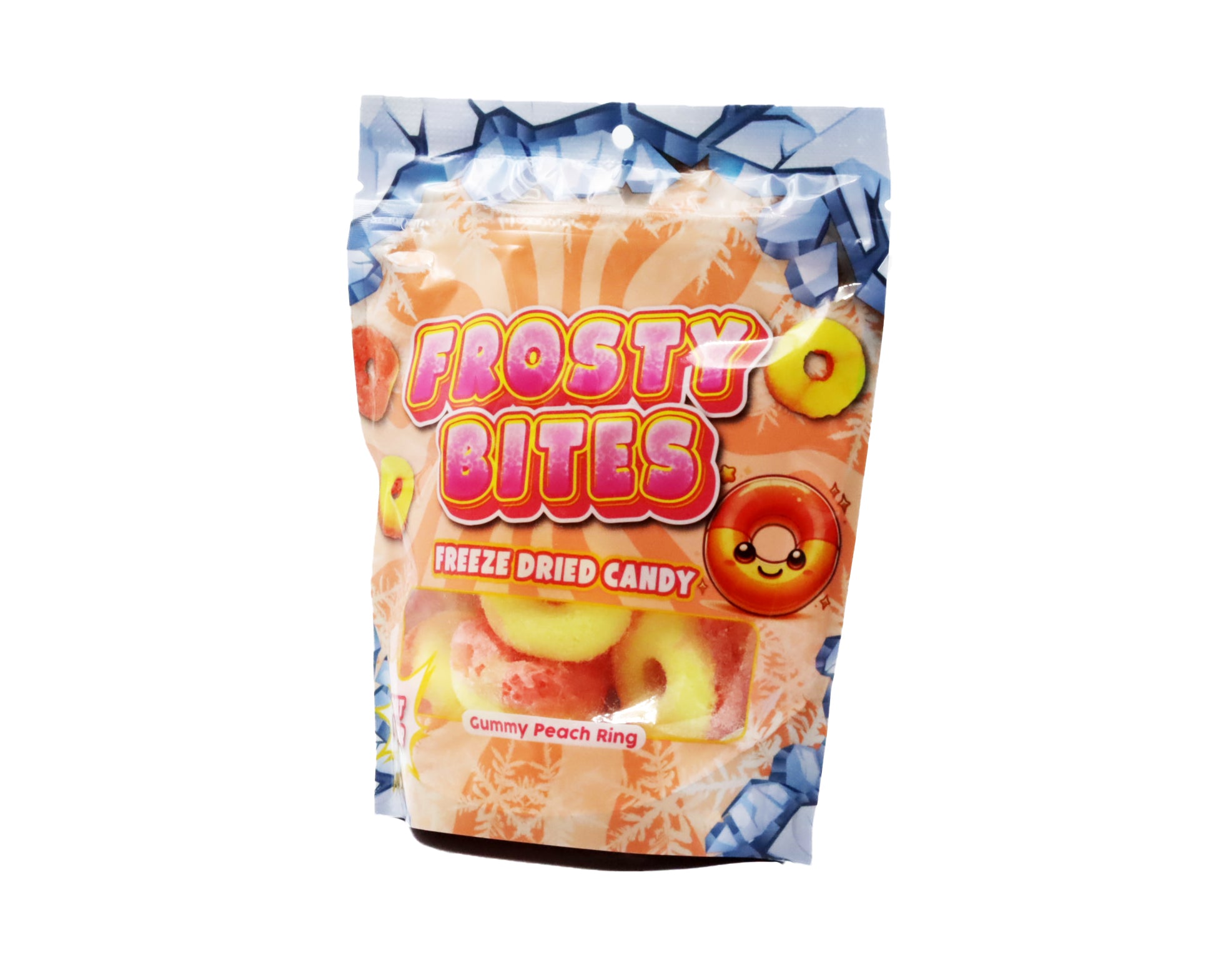 Frosty Bites Freeze Dried Candy Gummy Peach Ring
