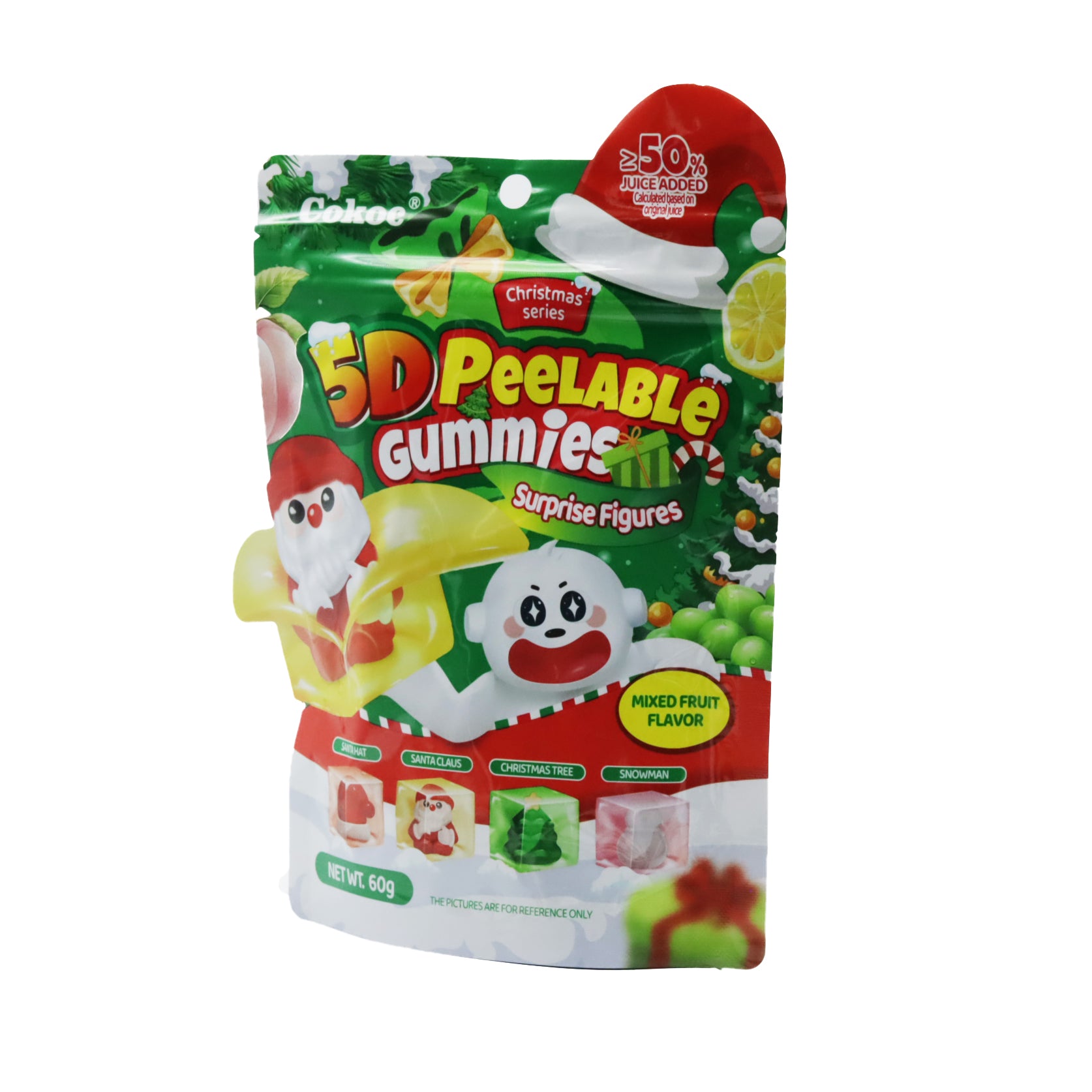 Cokoc Peelable Gummies Mixed Fruit Xmas