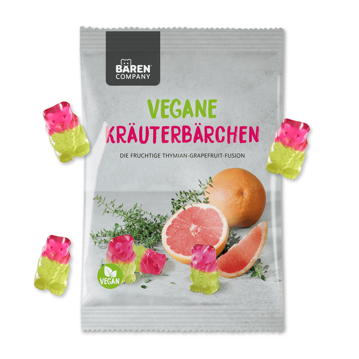 Kräuterbärchen Thymian-Grapefruit (Vegan)