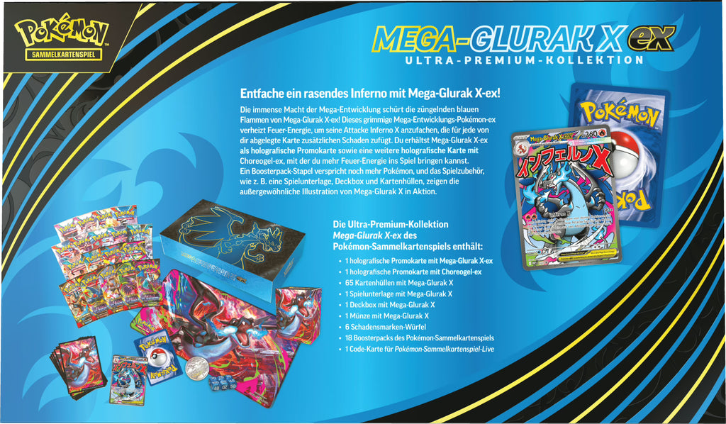 PKM Ultra-Premium-Koll. Mega-Glurak X-ex